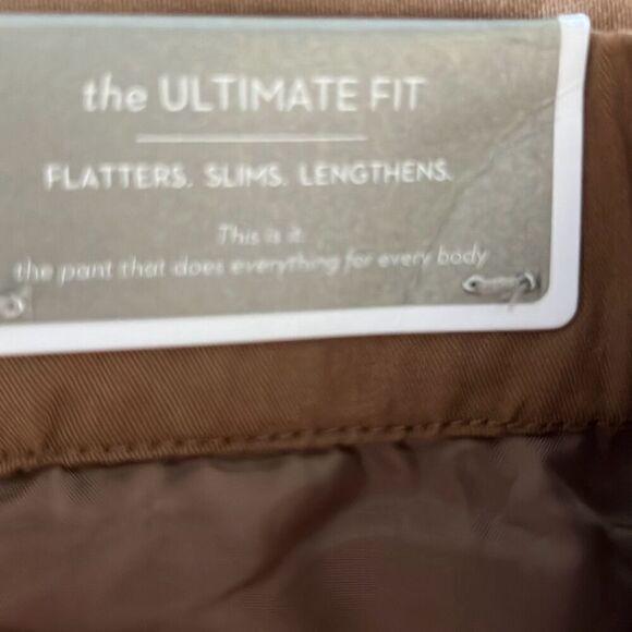 Chicos Brown Skimmer Trouser Pants Ultimate Fit Size 2 12 New - Picture 7 of 7